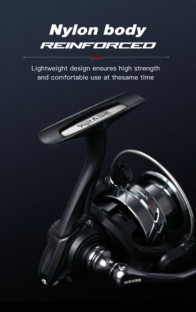 SEASIR Stream Spinning Reel 139g Ultralight Carbon Washers Max Drag 6Kg 5+1BB 5.4:1 Gear Ratio Fishing Wheel