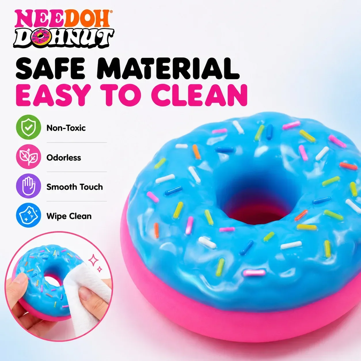 NeeDoh Donut Pinch Music Maltose Rebound Stress Relieving Toy Stress Relieving Toy Stress Relieving Toy for Life and Work