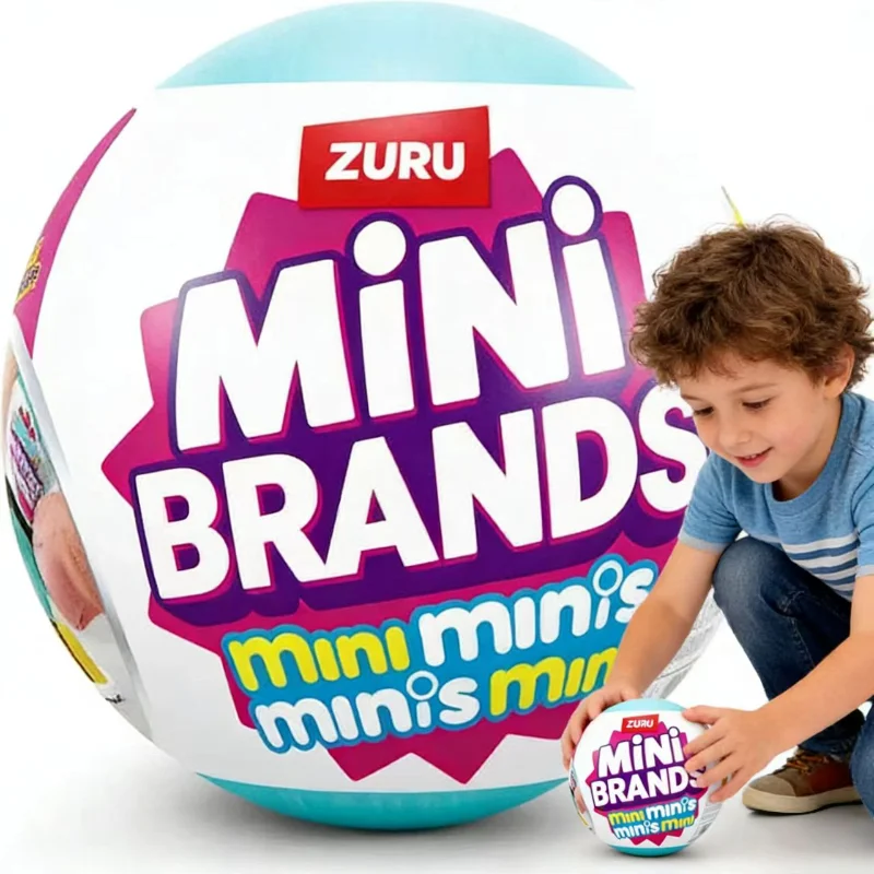 New ZURU Mini Brands Refrigerator Ball Surprise Blind Box Super Mini Snacks Toys For Role Play Home Dollhouse Furniture Gift