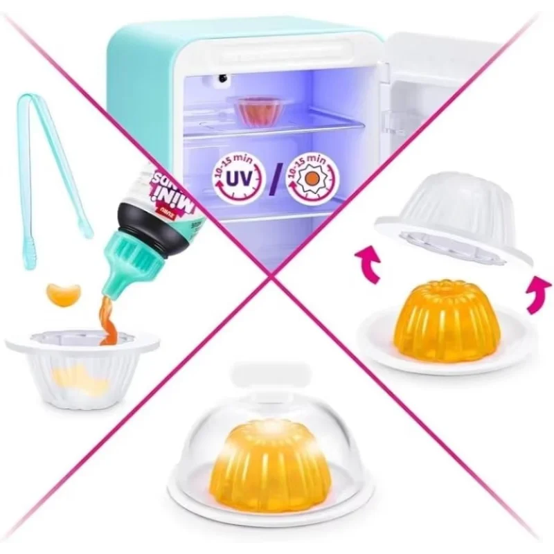 New ZURU Mini Brands Refrigerator Ball Surprise Blind Box Super Mini Snacks Toys For Role Play Home Dollhouse Furniture Gift