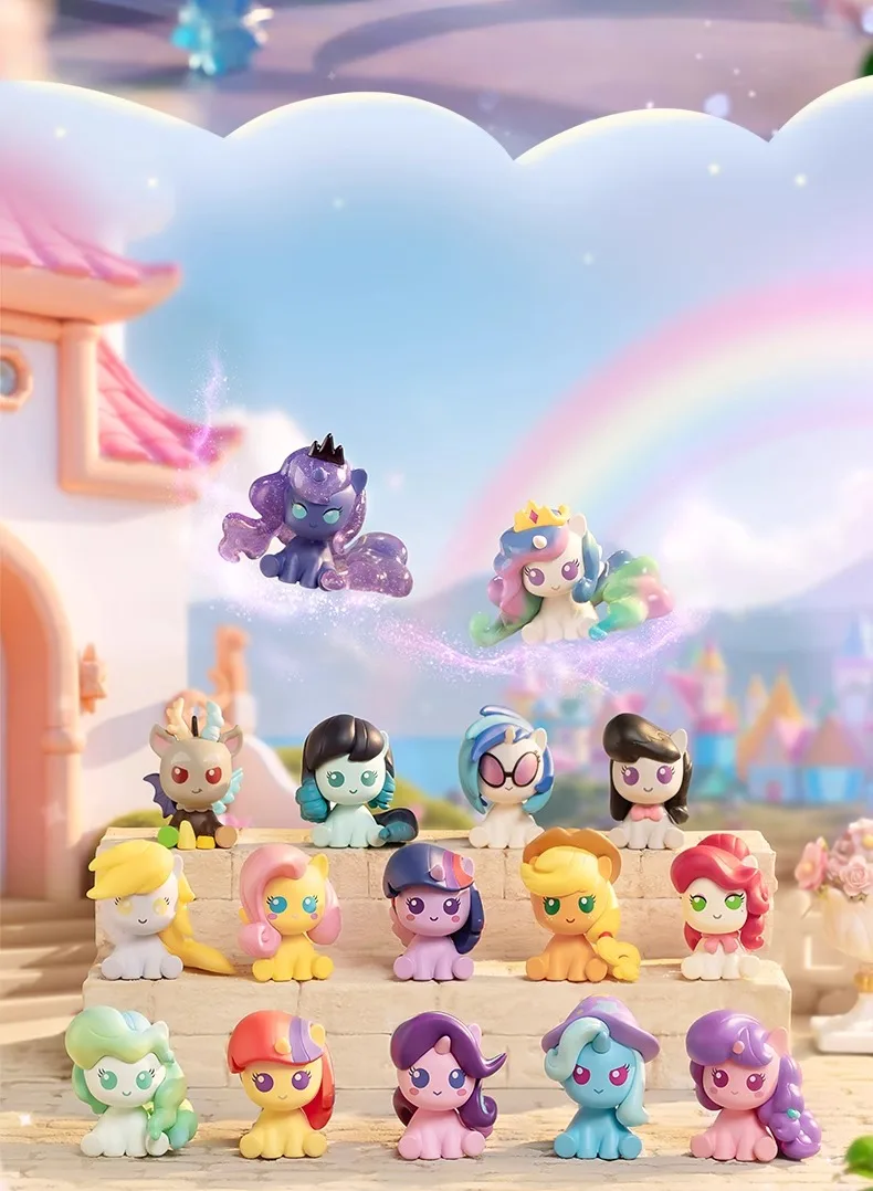 Genuine My Little Pony Friendship Is Magic Series Magic Bottle Blind Box Cute Doll Cartoon Adult Kids Toy Birthday Gifts