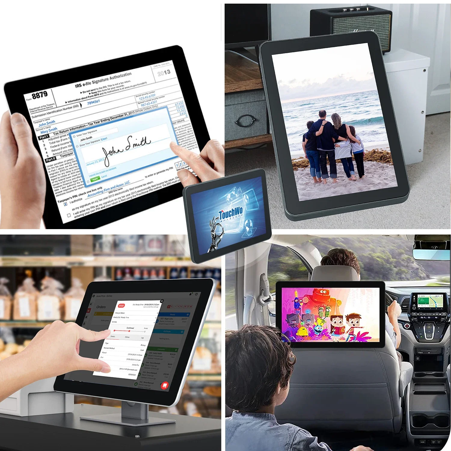 TouchWo 21.5 27 32 Inch Hdmi Touch Screen Pc Touchscreen Monitor Android14/Window 11 Touch Computer Industrial All In One Pc
