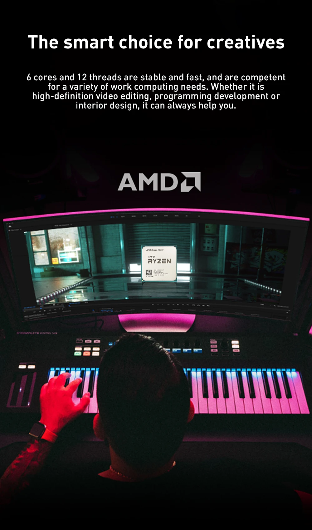 original CPU processor AMD Ryzen 5 CPU processor 5500 gaming CPU processor AM4 65W 7nm L3=16M DDR4 R5 5500 gaming processor
