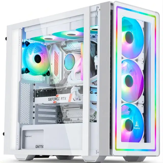 AOTESIER PC Gaming With Core I7 Processor/256G SSD 8GB /16GB RAM 3200MB DDR3/Windows 11 HD Graphics 4600 Graphics/ White