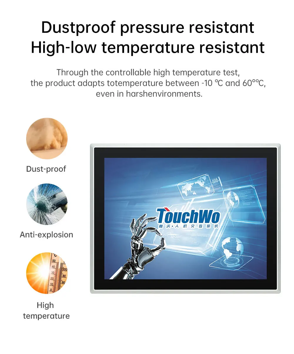 8~23.8 Inch Touch Industrial Screen IP65 Touch Screen Integrated Pc Industrial Embedded Panel PC TouchScreen Monitor