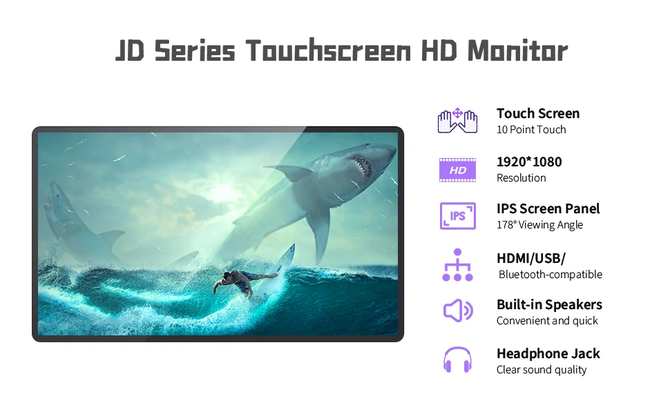 TouchWo 32 43 55 65" Interactive Whiteboard Touchscreen Monitor,All-in-One Touch Computer Smart Board For Office Classroom