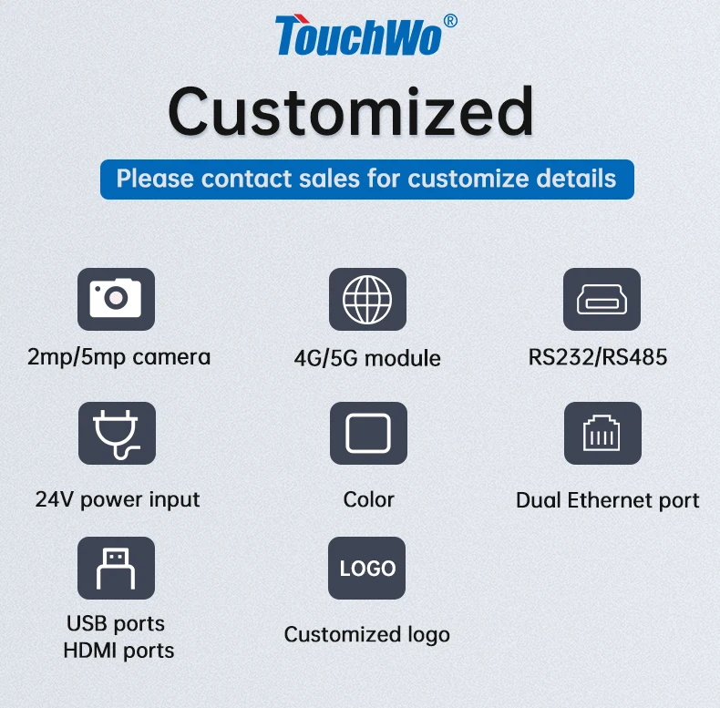 TouchWo 32 43 55 65" Interactive Whiteboard Touchscreen Monitor,All-in-One Touch Computer Smart Board For Office Classroom