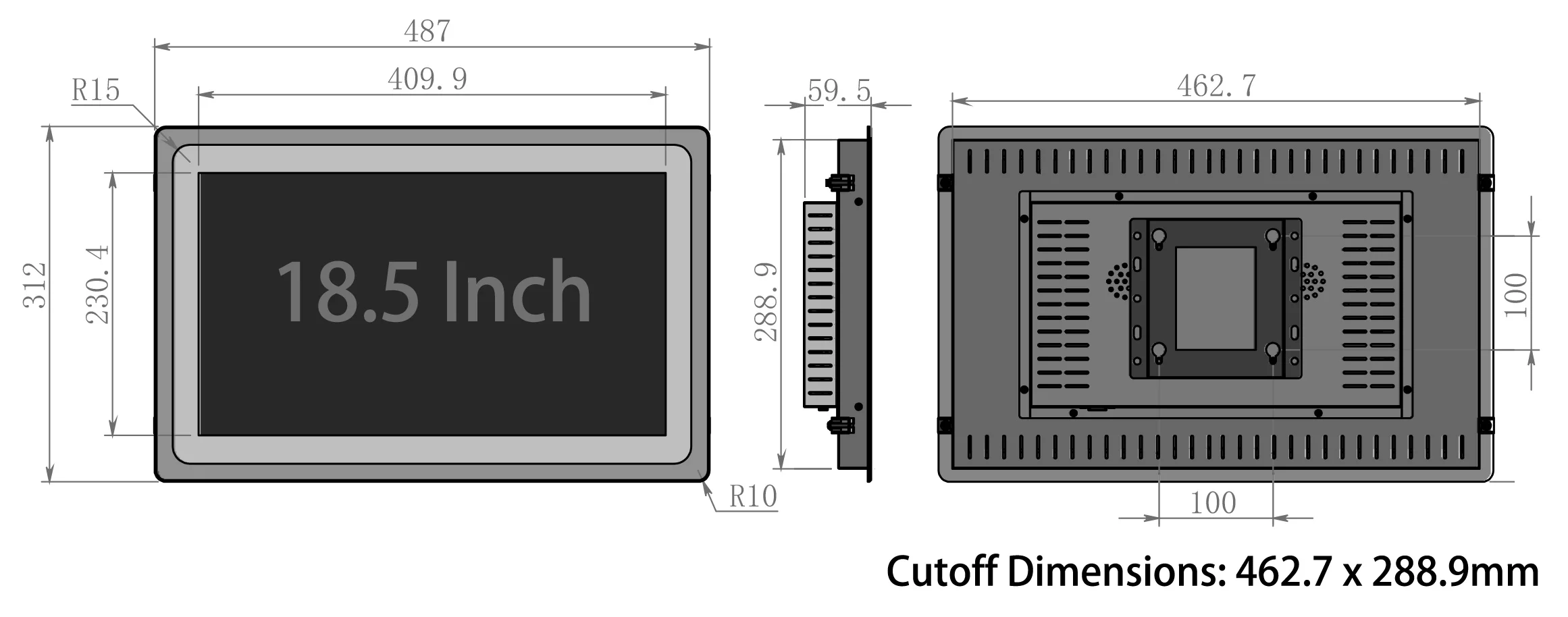 Embedded Industrial Touch PC Panel Computer Monitor Core I3 4th Gen 4G 64G with Capacitive Touch Screen For Win10 All In One PC