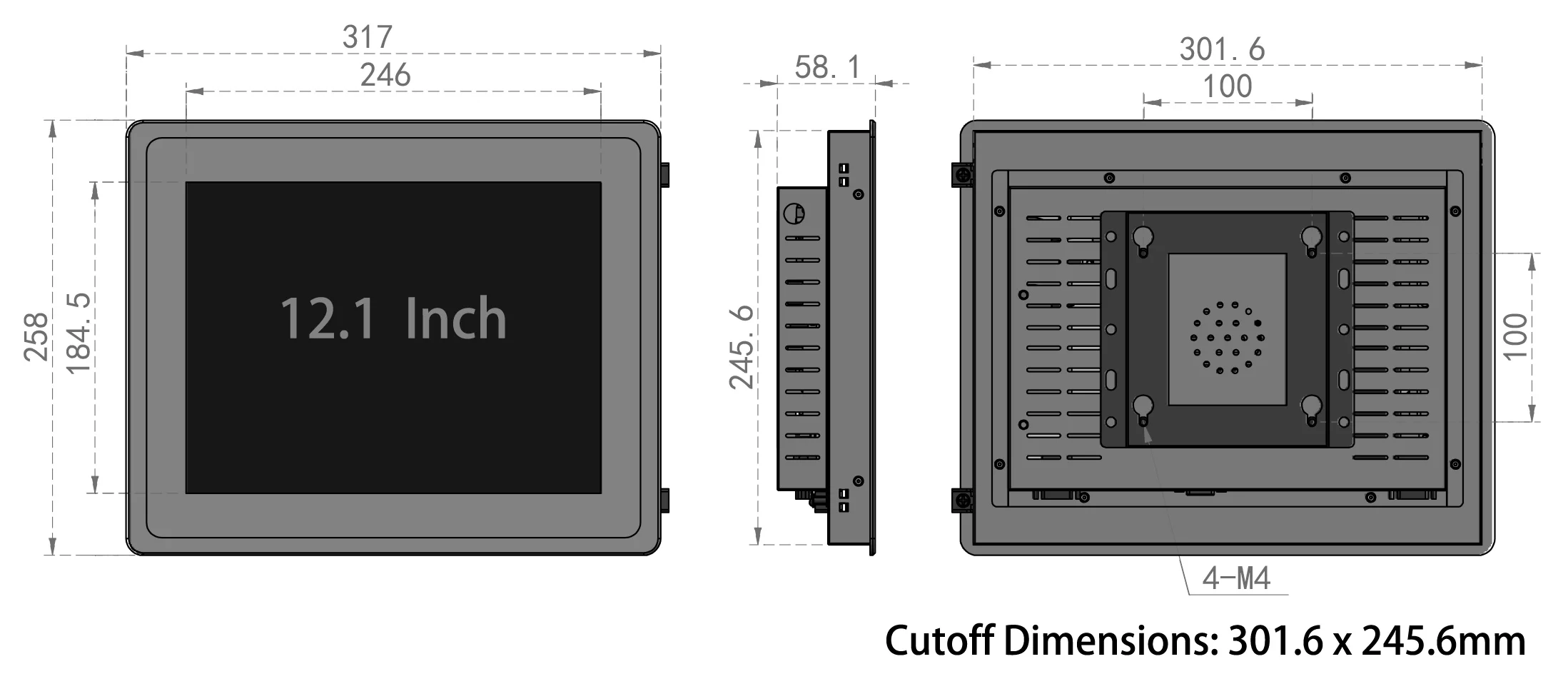 Embedded Industrial Touch PC Panel Computer Monitor Core I3 4th Gen 4G 64G with Capacitive Touch Screen For Win10 All In One PC