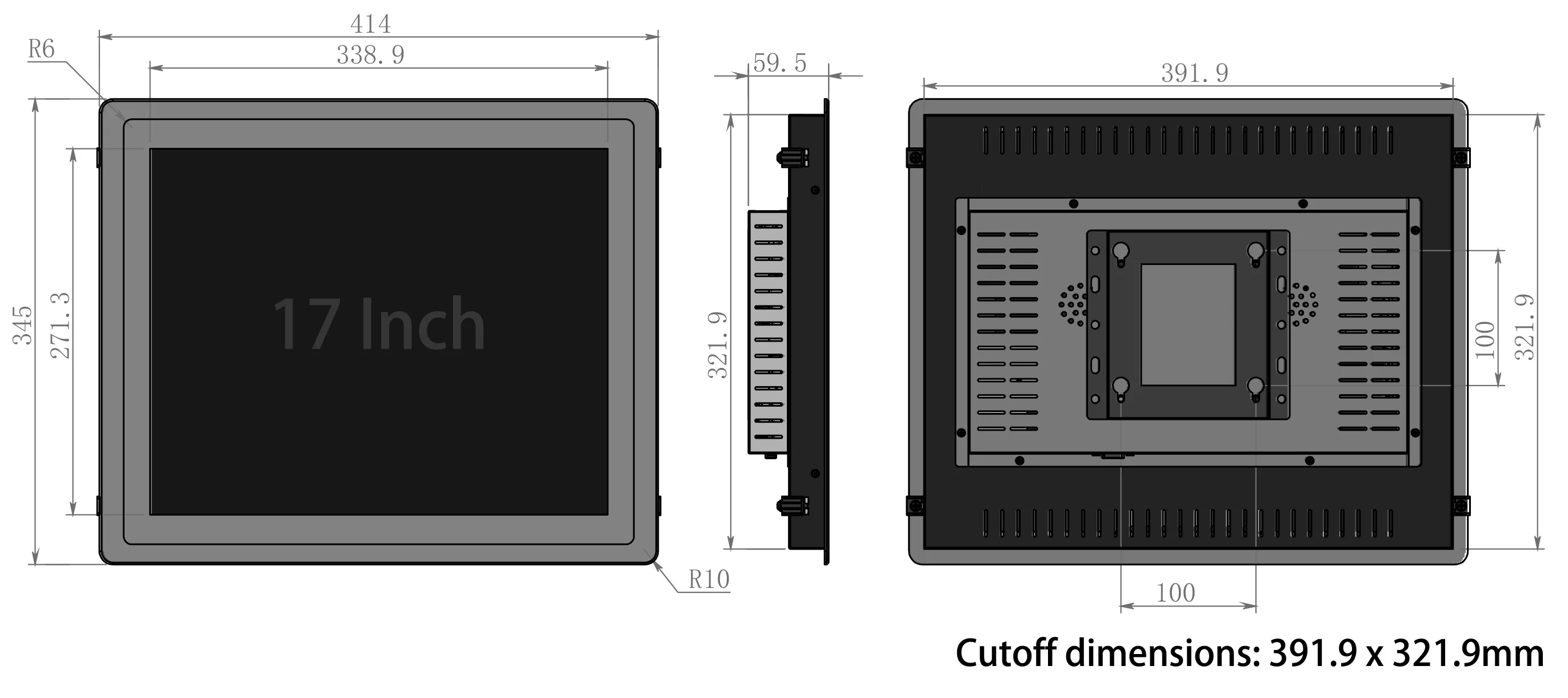 Embedded Industrial Touch PC Panel Computer Monitor Core I3 4th Gen 4G 64G with Capacitive Touch Screen For Win10 All In One PC