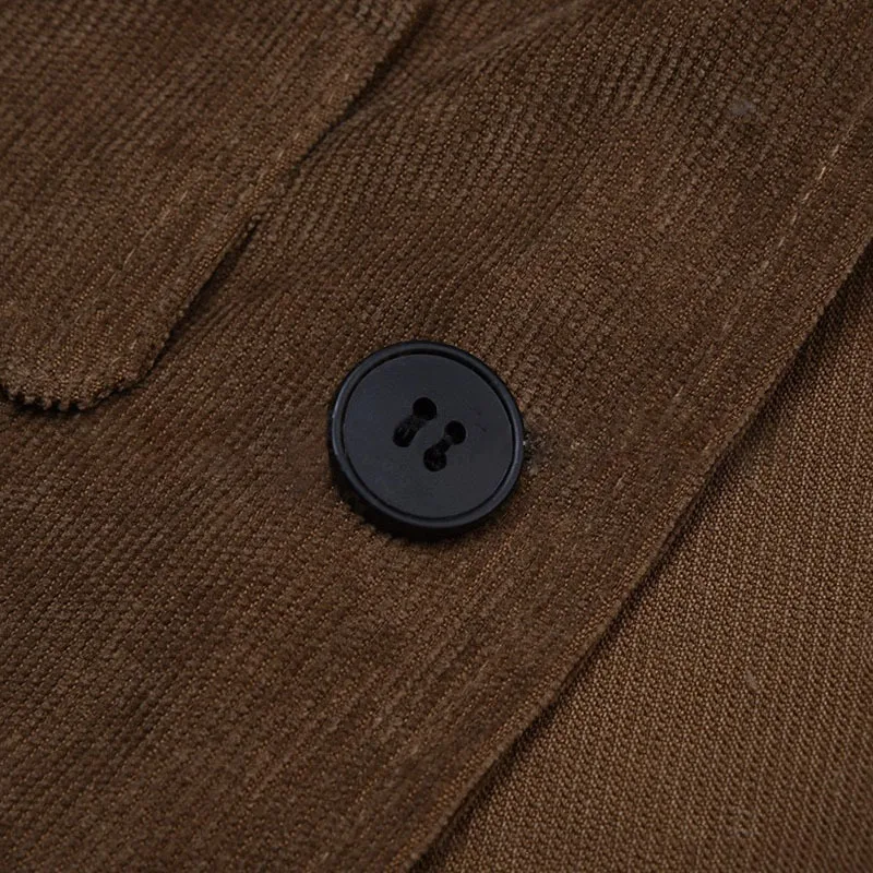 New Autumn Men's Clothing. Corduroy Solid Color Suit. European and American Men's Fashionable Casual Suit Collar Casual Jacket.