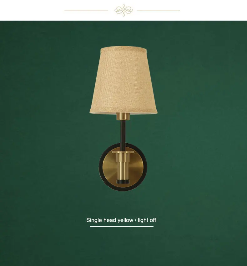 New American Style Rural Wall Lamp Bedroom Bedside Lighting Mirror Front Lamp Simple Living Room Hallway Single Head Wall Light