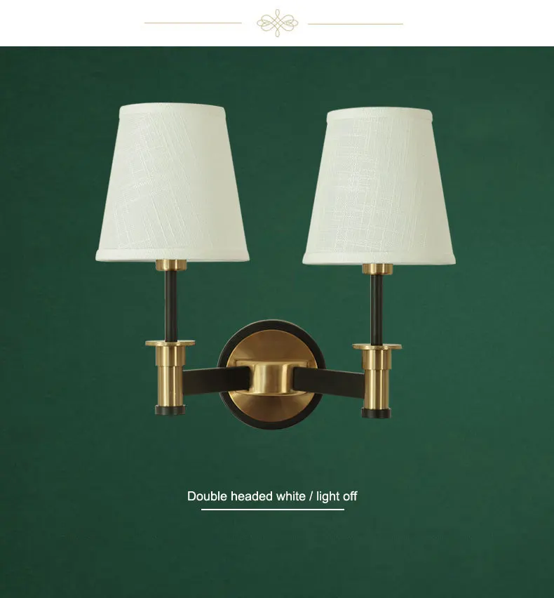 New American Style Rural Wall Lamp Bedroom Bedside Lighting Mirror Front Lamp Simple Living Room Hallway Single Head Wall Light