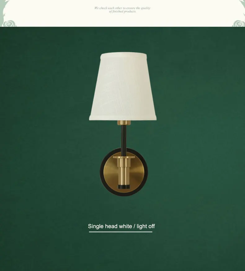 New American Style Rural Wall Lamp Bedroom Bedside Lighting Mirror Front Lamp Simple Living Room Hallway Single Head Wall Light