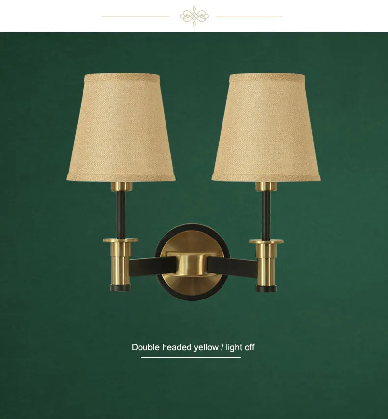 New American Style Rural Wall Lamp Bedroom Bedside Lighting Mirror Front Lamp Simple Living Room Hallway Single Head Wall Light