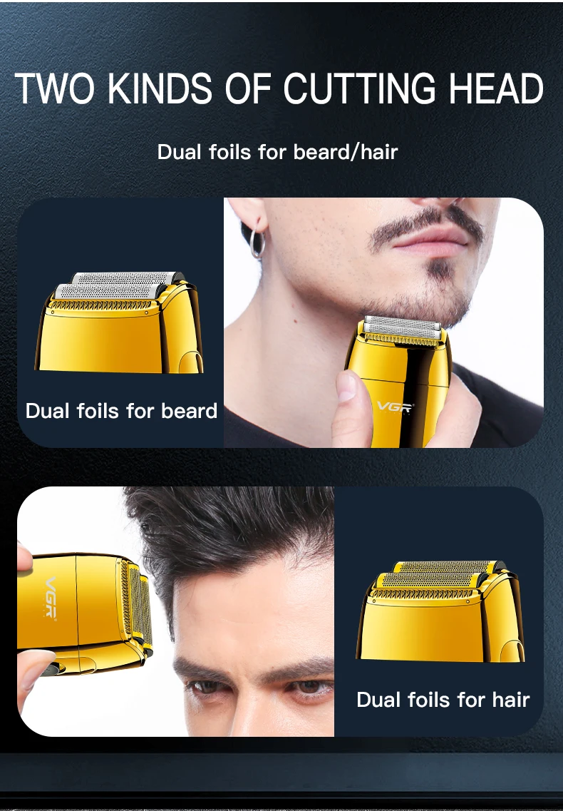 VGR Shaver Professional Razor Electric Shaver Reciprocating Shaving Machine Portable Beard Trimmer Mini Shaver for Men V-399