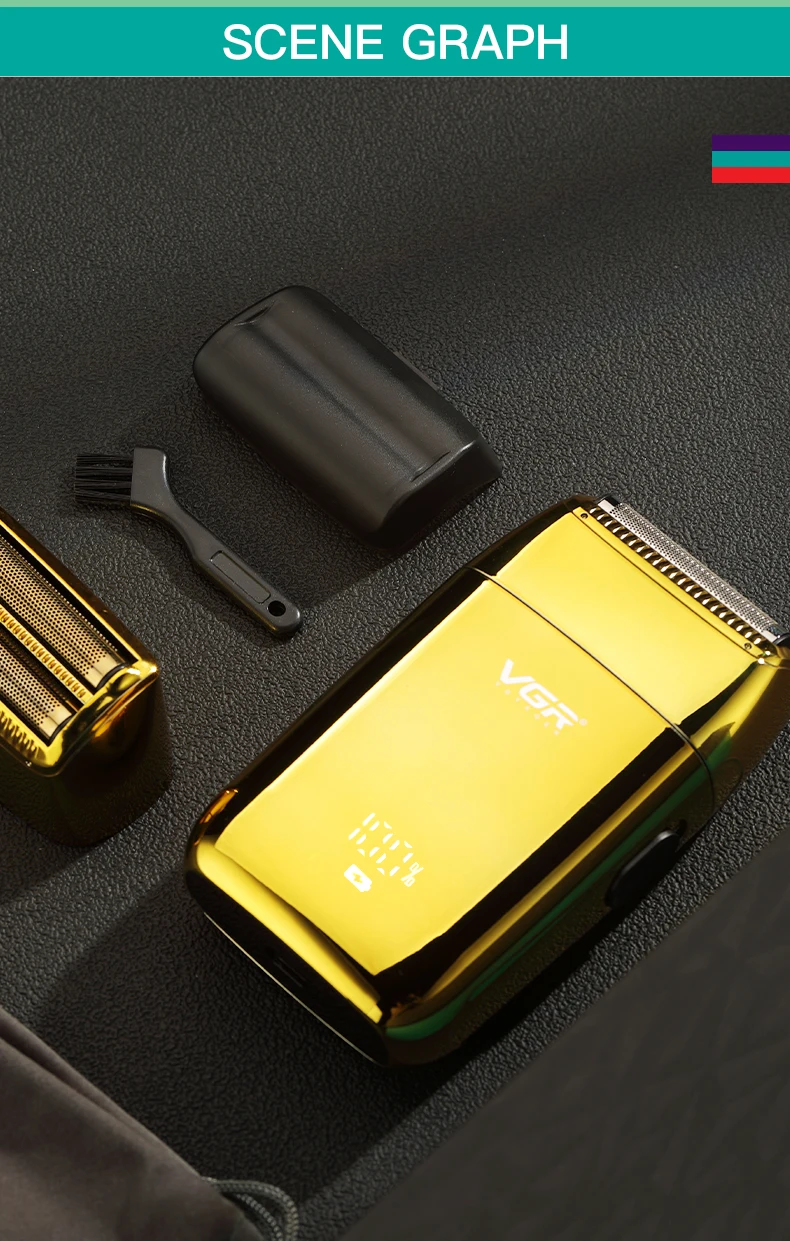 VGR Shaver Professional Razor Electric Shaver Reciprocating Shaving Machine Portable Beard Trimmer Mini Shaver for Men V-399