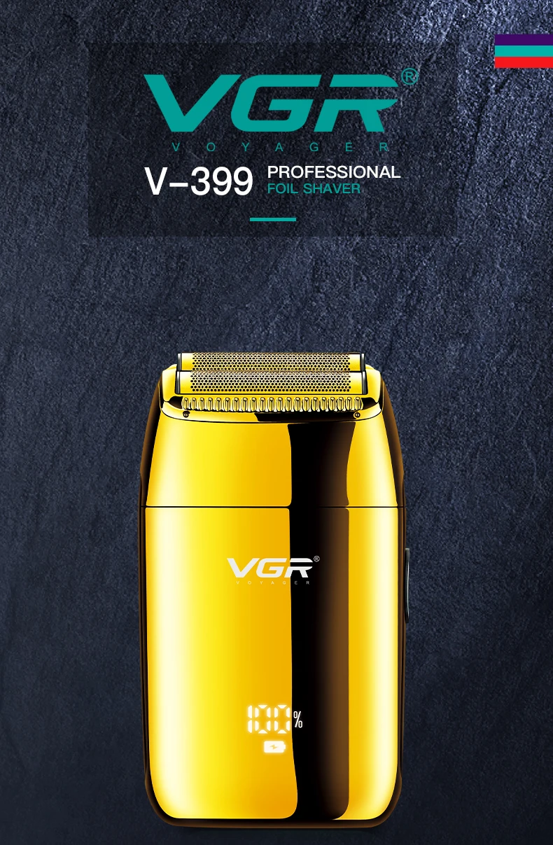 VGR Shaver Professional Razor Electric Shaver Reciprocating Shaving Machine Portable Beard Trimmer Mini Shaver for Men V-399