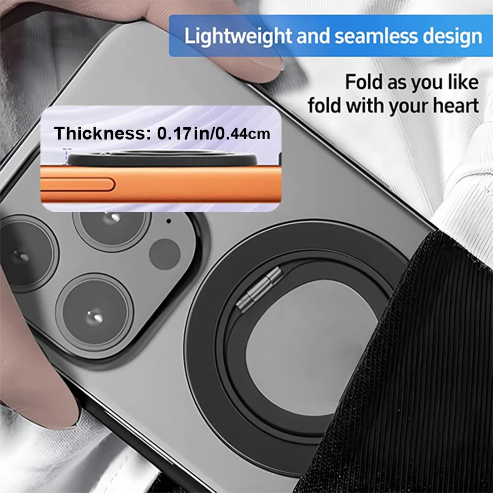 360°Rotation Magnetic Phone Ring For MagSafe Phone Grip Universal Magnetic Cellphone Stand Holder Finger Ring For iPhone 17 16
