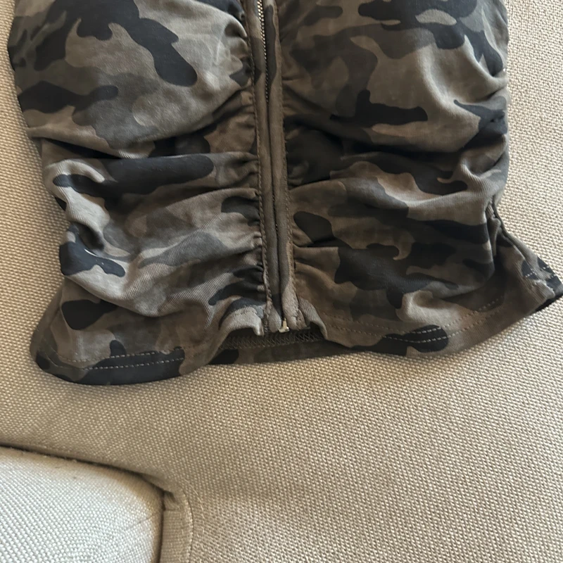 Camouflage Women's Clothing With Chest Pad Y2k Clothes Crop Top Girls Bustier Vest Harajuku Fashion Shoujo Girl Tops Sexy Woman