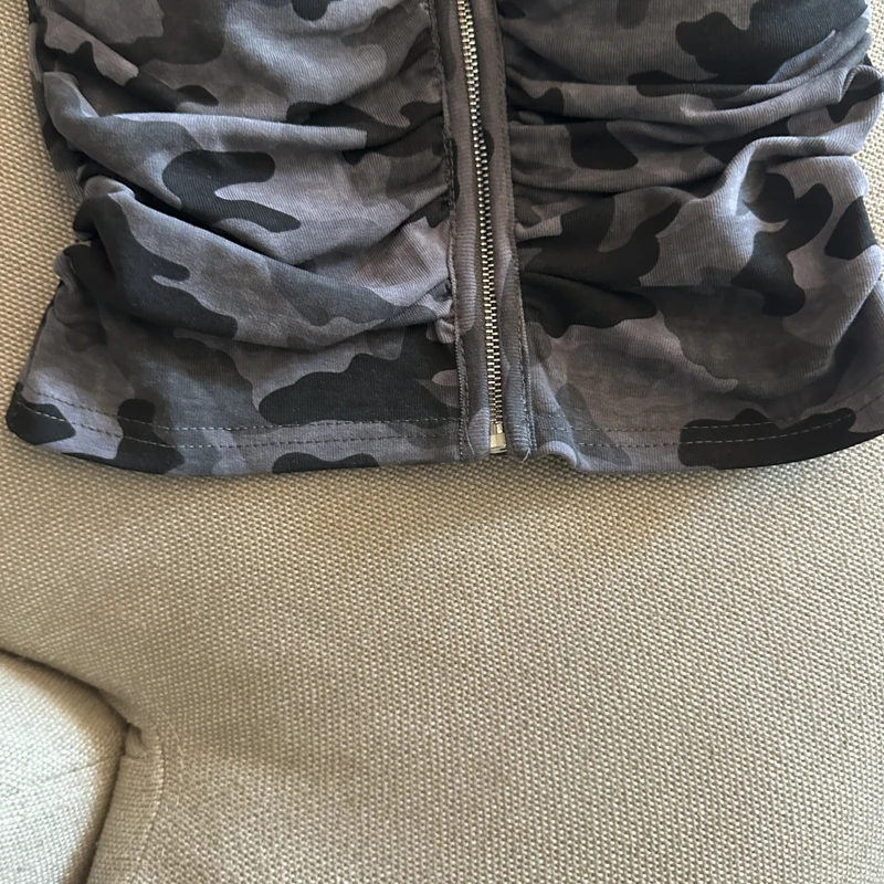 Camouflage Women's Clothing With Chest Pad Y2k Clothes Crop Top Girls Bustier Vest Harajuku Fashion Shoujo Girl Tops Sexy Woman