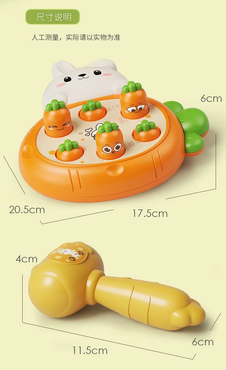 Cartoon Montessori Baby Toys Toddler Educational Birthday Gift Animal Theme Knocking Game Parent Child Board Hammering Game