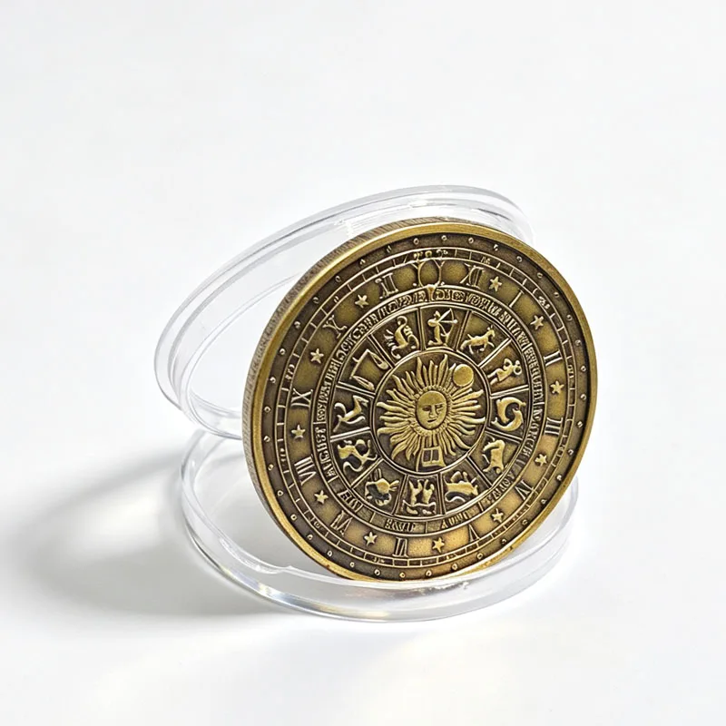 Lucky Challenge Coin Twelve Constellations Divination Tarot Zodiac Flipping Decision Making And Fun Quiet Cool Gadgets Stuff