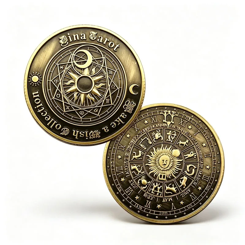 Lucky Challenge Coin Twelve Constellations Divination Tarot Zodiac Flipping Decision Making And Fun Quiet Cool Gadgets Stuff