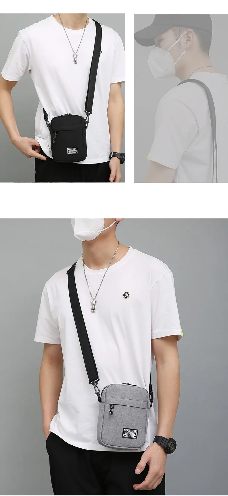 Mini Crossbody Shoulder Bag for Men & Women, Lightweight Casual Travel Phone Pouch with Adjustable Strap,& Everyday Use,& Travel