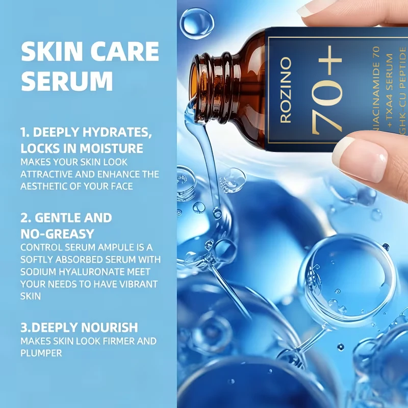 70+ Instant Firming Essence Reduces Pores and Oiliness, Making Skin More Radiant Tightens Loose Skin and Fine Facial Lines, Creating a More Firm Appearance. Visualizes Delicate Skin Texture. Say Goodbye to Dry, Dull, and Sagging Skin