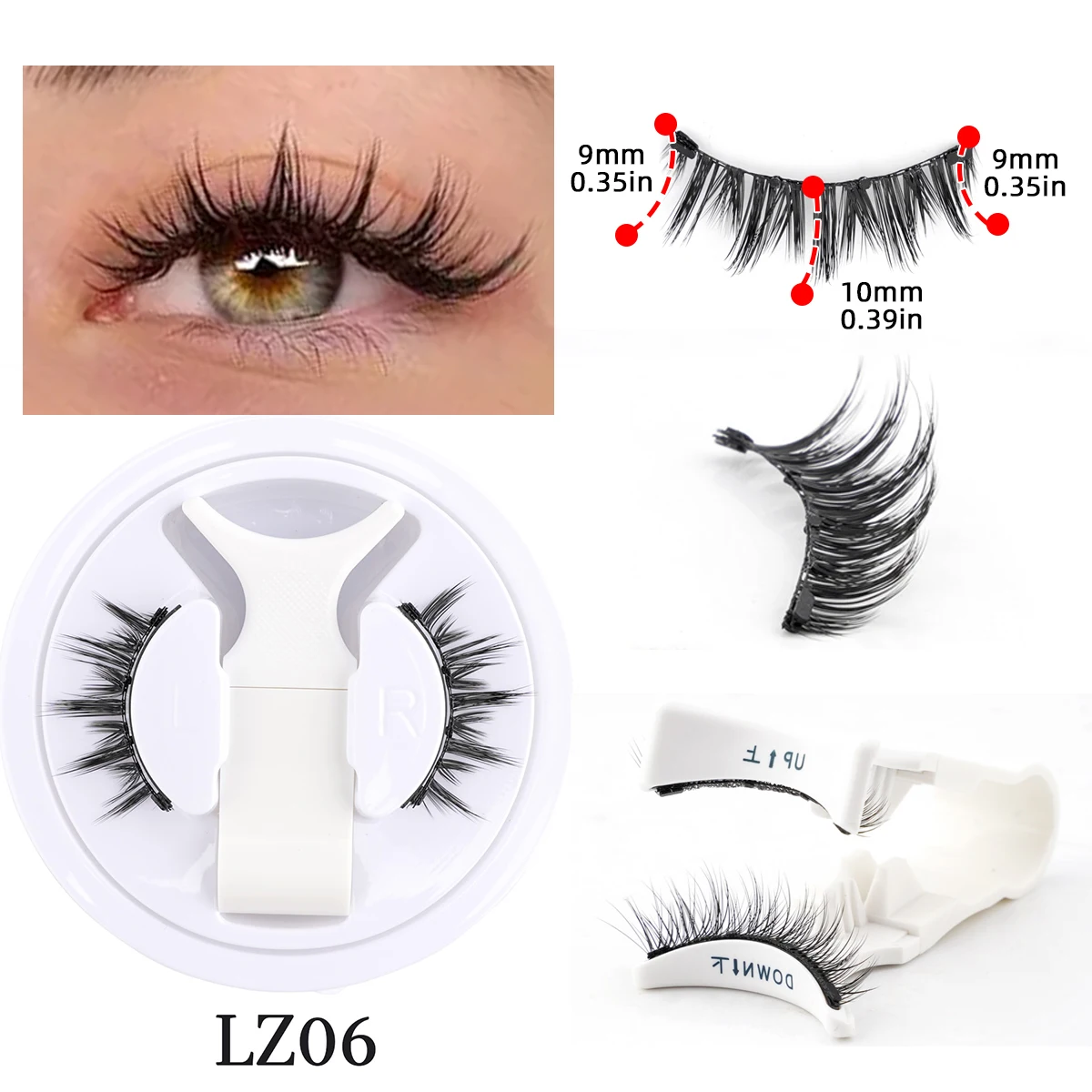 Magnetic Eyelashes No Glue Needed Reusable Natural Look 3D Faux Mink Lashes Easy Apply Magnetic Lashes Set for Eye Makeup Tool