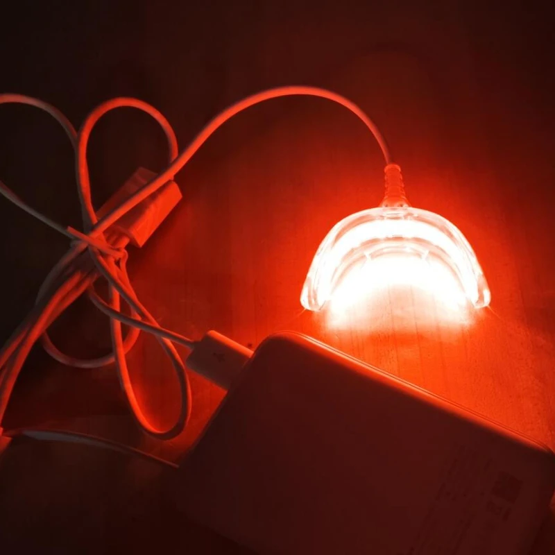 4 In1 USB Rechargeable Oral and Dental Care Red Light Whitening Teeth Bleach Clean Home Travel