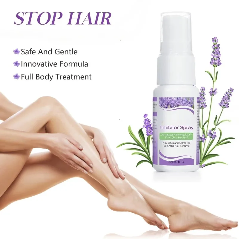 Permanant Hair Removal Inhibitor Spray Beard Bikini Intimate Legs Body Armpit Painless Facial Stop Hair