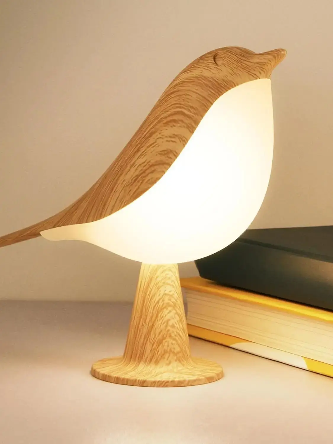 1pc LED Touch-Control Bird Lamp - Art Deco, 3-Levels Dimmable, USB-Cordless with Rechargeable Battery, Versatile for All Rooms