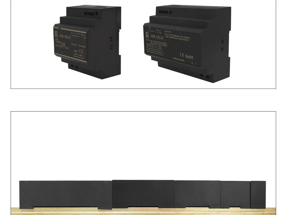 Switching Power Supply 5V/12V/24V/48V DIN Rail Power Supply AC to DC HDR-15/30/60/100/150W LED DC Switching Power Supply