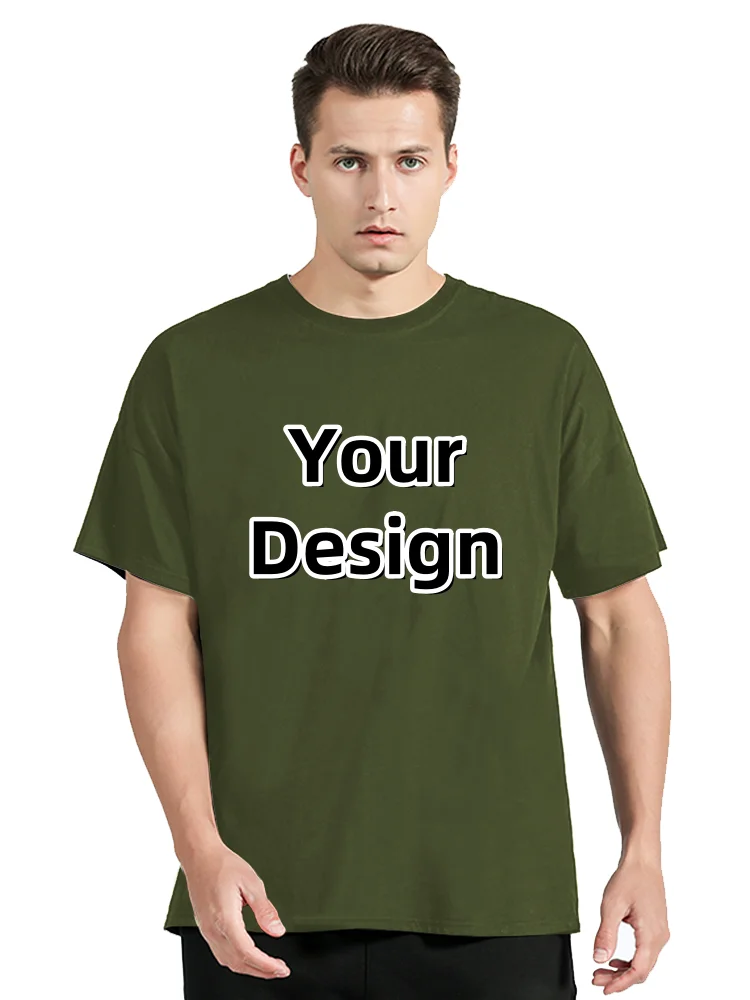 Men's Custom T-shirt With Your Own Logo Tshirt Text And Photo Printed On The Front And Back T Shirt Custom Gift Tees Clothing