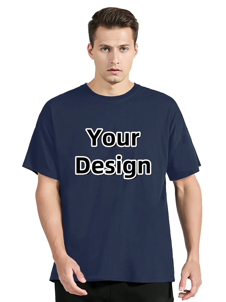 Men's Custom T-shirt With Your Own Logo Tshirt Text And Photo Printed On The Front And Back T Shirt Custom Gift Tees Clothing