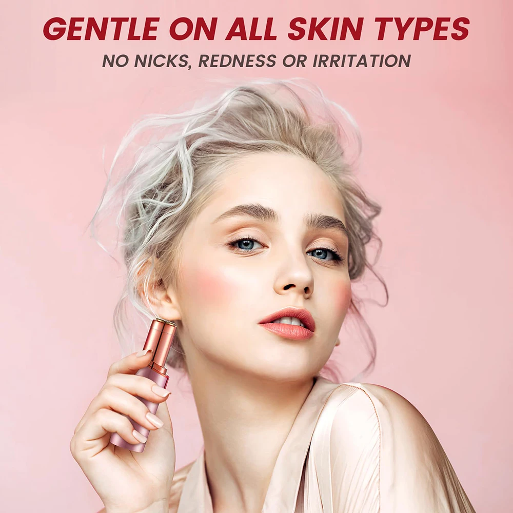 Facial Hair Remover for Women Painless Face Hair Trimmer Rechargeable Mini Epilator Lady Shaver Portable Electric Razor for Lips