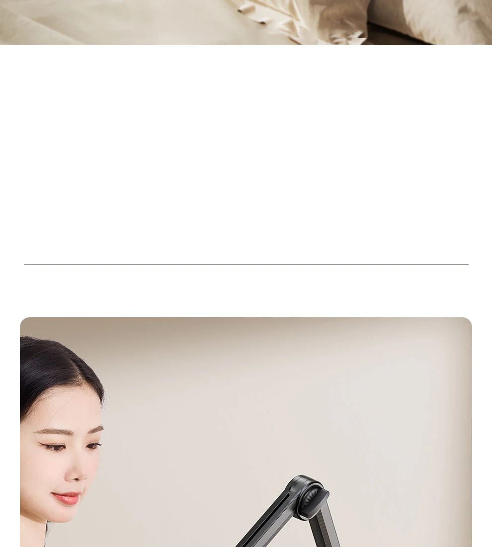 Tablet Holder Lazy Bedside Phone Holder Cantilever Clamp Suitable for iPad, Multi-functional Switch Universal Stand