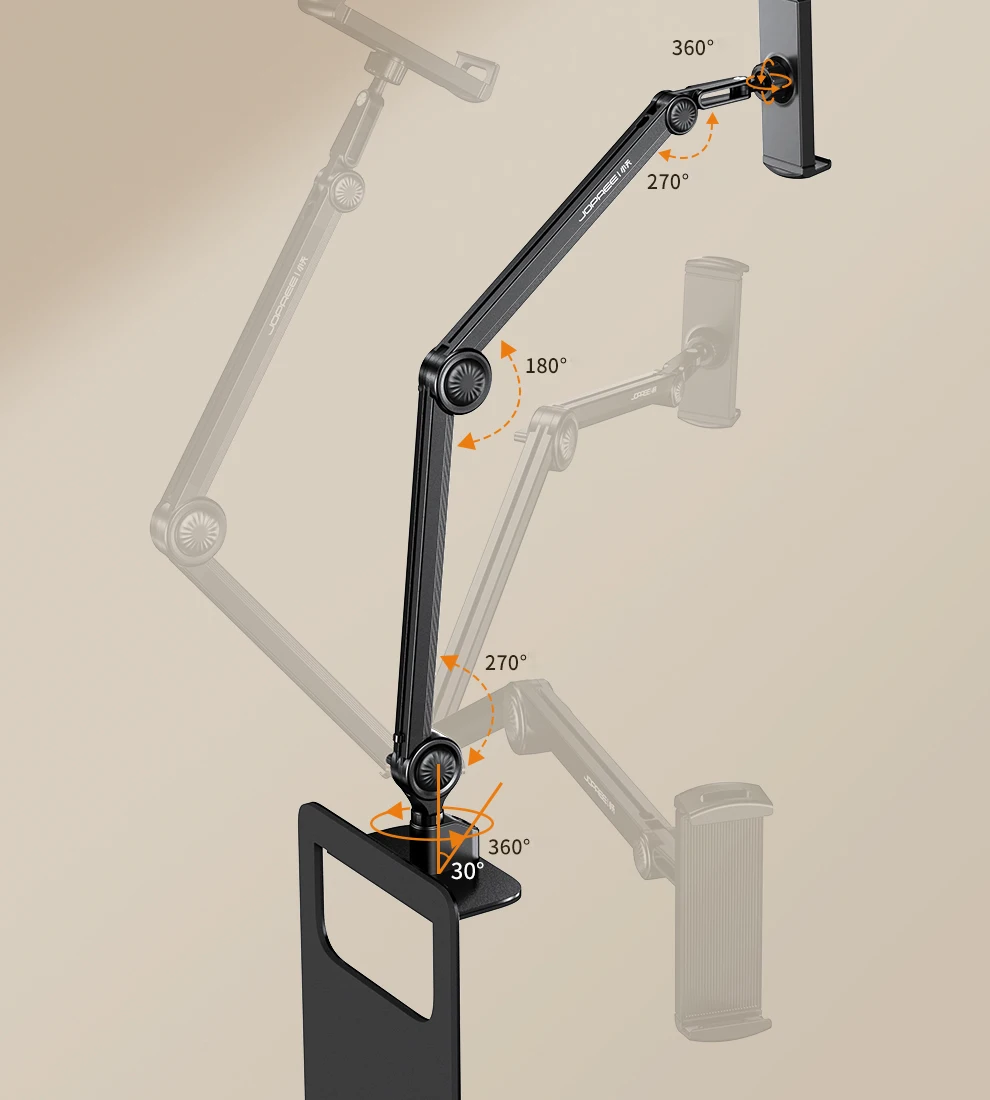Tablet Holder Lazy Bedside Phone Holder Cantilever Clamp Suitable for iPad, Multi-functional Switch Universal Stand