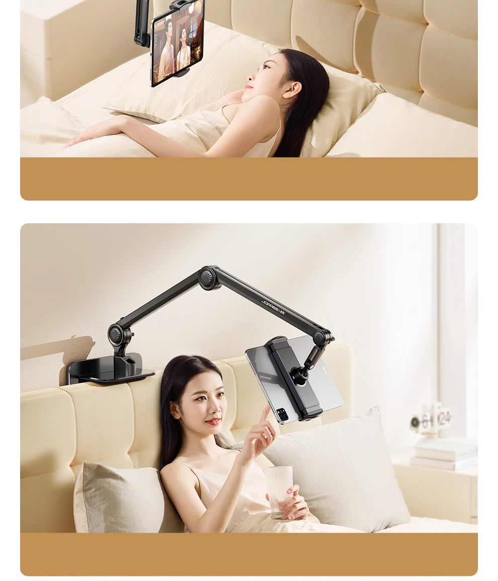 Tablet Holder Lazy Bedside Phone Holder Cantilever Clamp Suitable for iPad, Multi-functional Switch Universal Stand