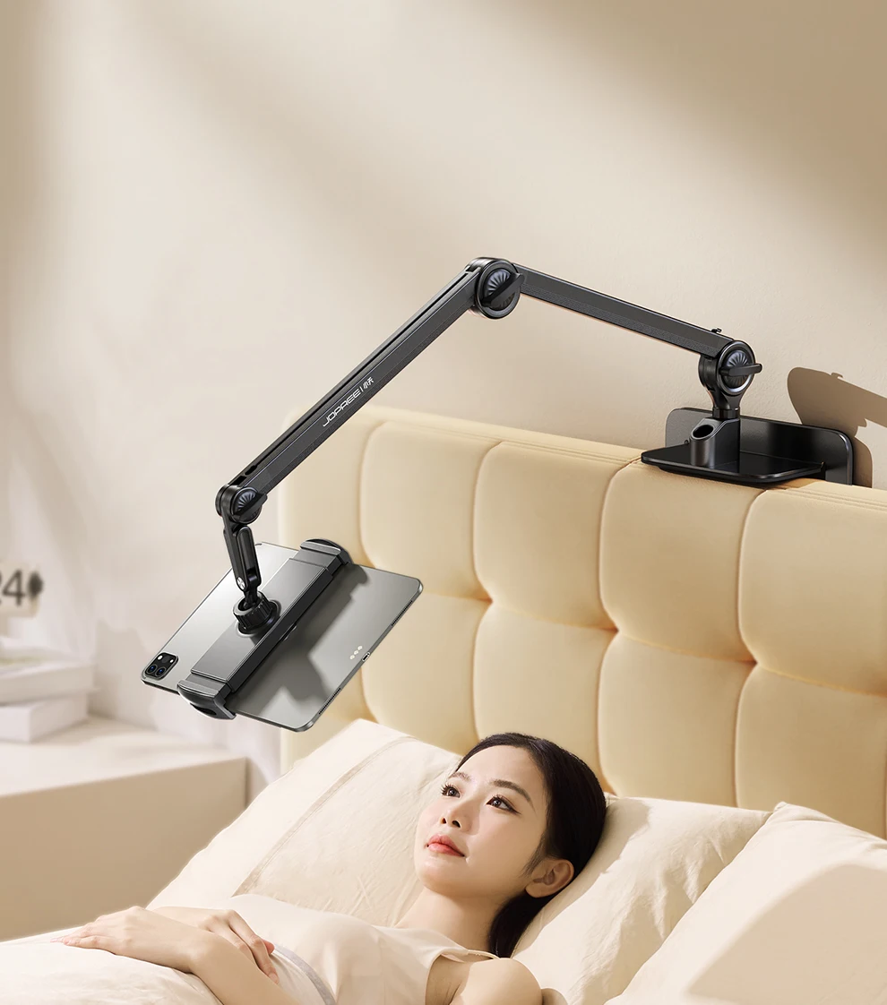Tablet Holder Lazy Bedside Phone Holder Cantilever Clamp Suitable for iPad, Multi-functional Switch Universal Stand