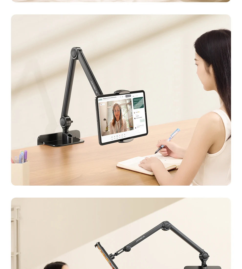 Tablet Holder Lazy Bedside Phone Holder Cantilever Clamp Suitable for iPad, Multi-functional Switch Universal Stand
