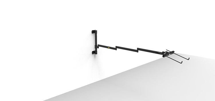 Foldable Wall Mount 13-17 Inch Laptop Holder Ultra Long Mechanical Arm Laptop Cooler Retractable Notebook Mount