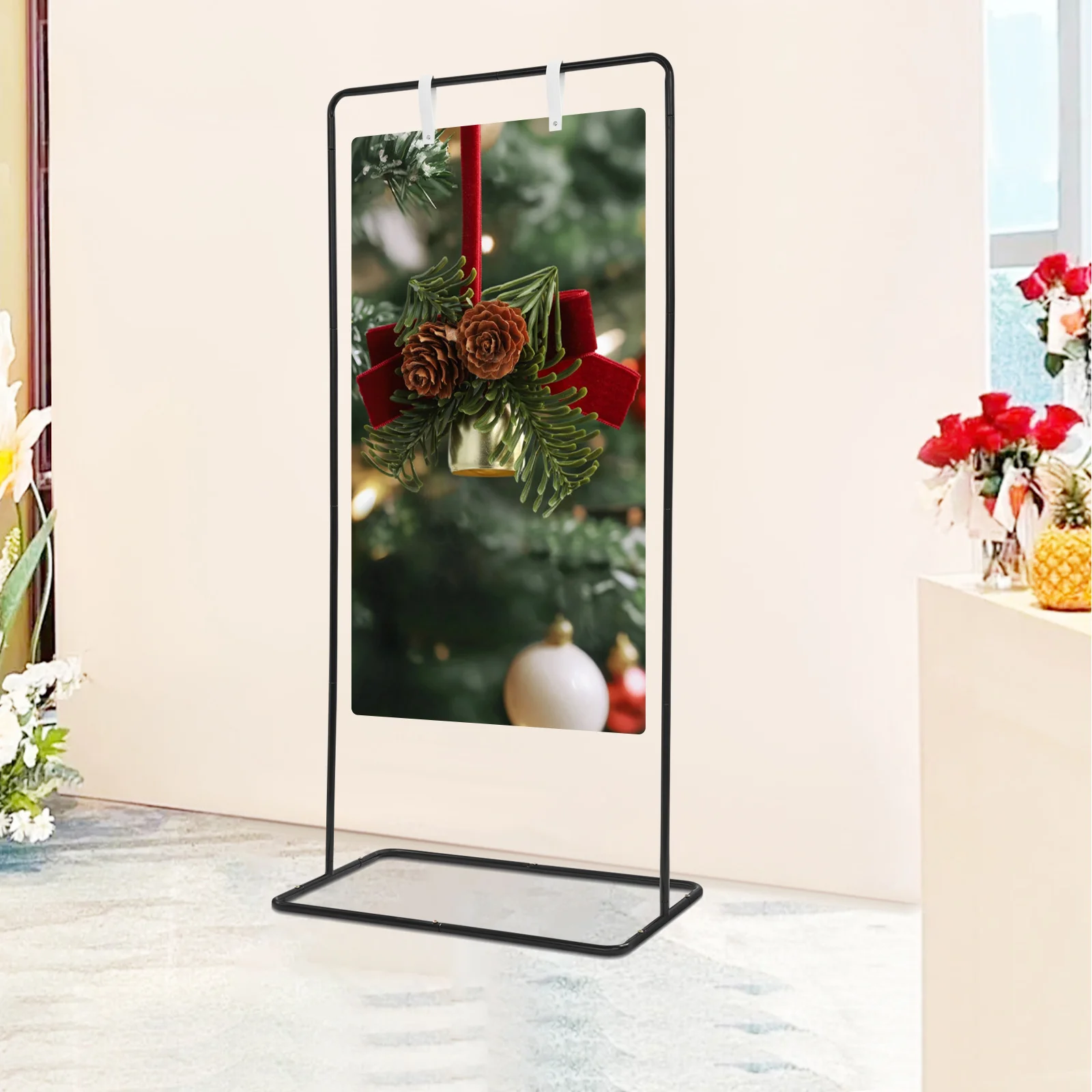 Floor Standing Wedding Welcome Sign Stand, Detachable Wedding Sign Holder, 80*50*175cm Standing Display Rack For Activities, Party