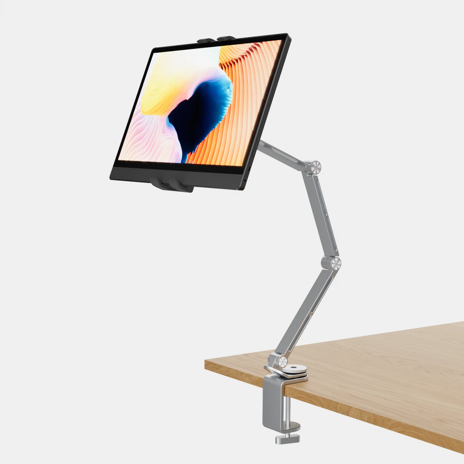 3 Rod Tablet Stand with 360 Rotation and Adjustable Angles Compatible With Tablets Phones and Laptops Portable and Foldable