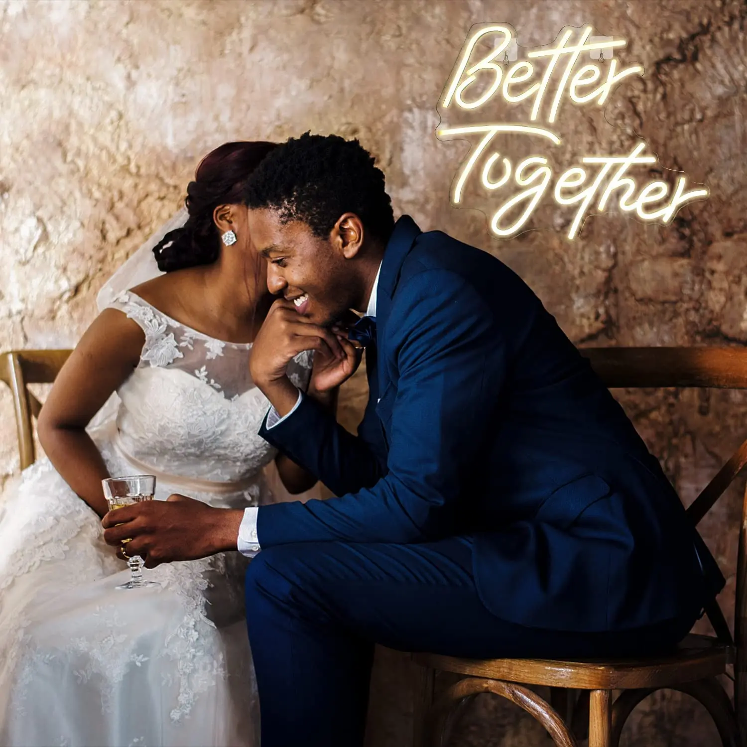 Better Together Neon Sign LED Light Home Art Wedding Bar Bedroom Aesthetic Room Birthday Party Clue Wall Decorate Gift