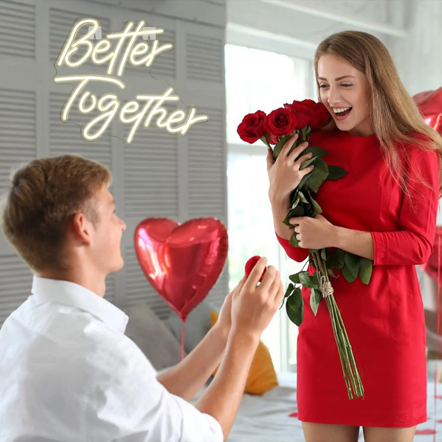 Better Together Neon Sign LED Light Home Art Wedding Bar Bedroom Aesthetic Room Birthday Party Clue Wall Decorate Gift