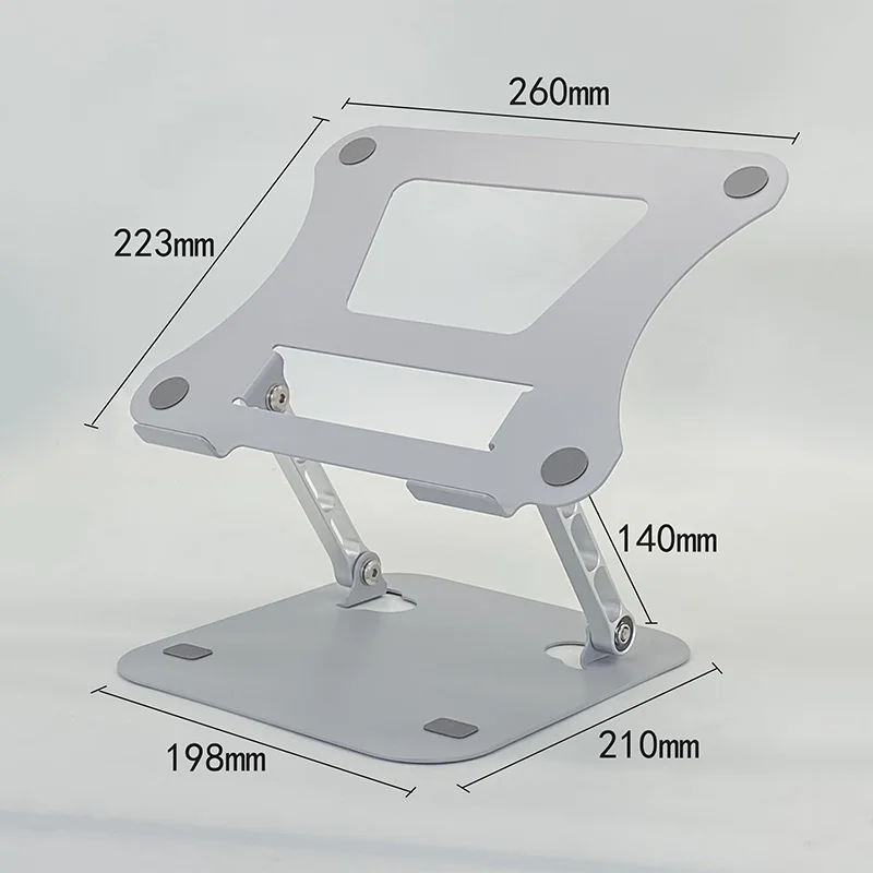 XMSJ Laptop Stand Adjustable Carbon Steel Notebook Tablet Stand Up to 17 Inch Macbook Laptop Portable Foldable Cooling Holder