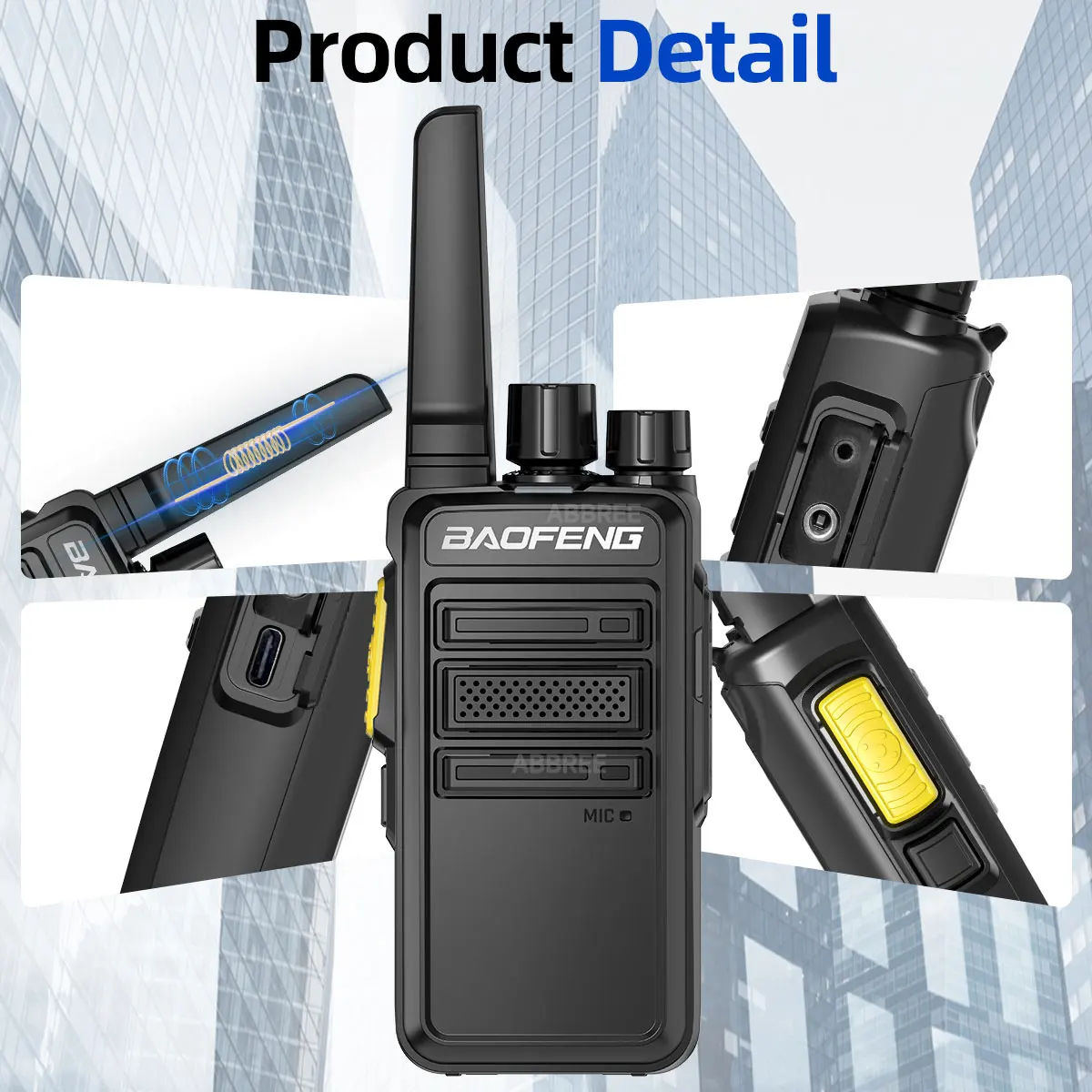 Baofeng BF-V12D GMSK Digital Walkie Talkie UHF Encrypted Call Noice Reduction HD Radio Wireless Copy Frequency Two Way Ham Radio
